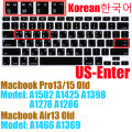Korean Keyboard Cover Skin for 2007-2023 MacBook Air 13.6 15.3 inch M M2 Chip Pro13 14 15 16 iMac Magic keyboard silicone cover. 