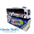 Musical Toy Car Bus With Siren And 5D Light Bus Toy Bus Bump & Go Car Bus For Kids – 368A. 