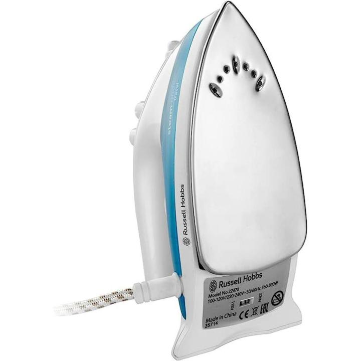 Russell Hobbs Steam Glide Travel Iron 22470, 760 W - White and Blue