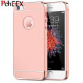Apple iPhone 5, 5s Case 3 in 1 Hybrid Hard PC Ultra Light Anti-Shock Protective Cover with Electroplate Frame. 