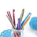 12 Sizes Multi-Color Aluminium Crochet Hooks Set (2mm - 10mm) - Choose Your Size for Knitting and Crochet. 