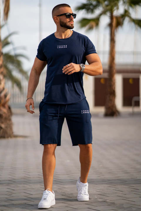Young London RawCut Cotton Track suit for men  - Denim