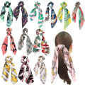 1 Scarf Hair Scrunchies Ties with Long Tails Hair Elastic Bands for Girls and Women. 