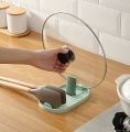 Foldable Plastic Spoon Rest Lid Holder Stand, Pots Lid Stand, Foldable Spoon Rest Holder Pot Lid Holder Stand Shelf Cooking Storage Stand Spoon Holder Stand With Lid Kitchen Organizer, Hanging Pot Lid Rack, Lid And Spoon Rest, Pot Cover Holder. 