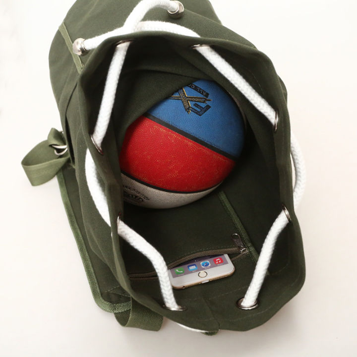 New%20Canvas%20Drawstring%20Backpack%20Large-Capacity%20Bucket%20Basket%20Bag%20Sports%20Gym%20Bag%20Riding%20Backpack%20Factory%20Direct%20Sales%20-%20Image%202