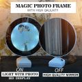 Magic mirror LED Photo frame 3D in Circle shape. 