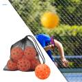 6 Pieces Pickleball Balls, 40 Holes Pickle Ball, Portable High Elastic Outdoor Pickle Balls for Tennis/Wood/concrete Courts Training Sports. 
