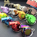 1Pc Mini Turbo Turbocharger Spinning Turbine Car Interisor Accessorie Keyring SUPER BABY. 