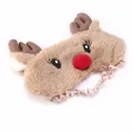 Christmas Deer cute animal eye cover Plush Fabric Sleeping Mask Eyepatch Winter Cartoon nap Eye Shade for Christmas gift. 