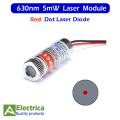 Red Dot Laser Sight Pointer 5mW 650nm Adjustable Focus Laser Head 5V Industrial Grade By Electrica. 