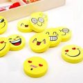 Pack of 04 Emoji Smiley Erasers for Girls Kids Boys cute rubber for kids Non-Toxic Eraser  (Multicolor). 