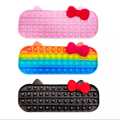 1 Piece Random Color Hello Kitty Push Pop It Bubbles Simple Dimple Stationary Bag Sensory Pencil Case Fidget Toys. 