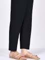 Black Straight Trouser/Pant/Capri For Girls/Ladies-Non See Through Fabric. 