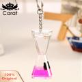 Carat Sand Timer Key Ring Portable Liquid Hourglass Keychain with Metal Car Key Ring Holder Diy Backpack Decoration Pendant Ornament Birthday Gift. 