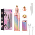 Rechargeable Flawless Hair Remover 2 in 1 Hair Remover Trimmer For Women, Electric Flawless Facial Machine Razor, Painless Eyebrow Removal Shaver Lip Chin Bikini Fuzz Mustache - Hair Remover Machine for Women. 