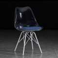 Elegant Modern Dining Chair with Wooden Legs and Polypropylene Molded Seat - New. 