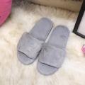 Ladies Slip On Sliders Faux Fur Slipper. 