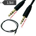 High Quality 2.5mm Male to 3.5mm Male Adapter Cable Work with Car AUX Male to Male for the Record Line Navigation (1.5m). 