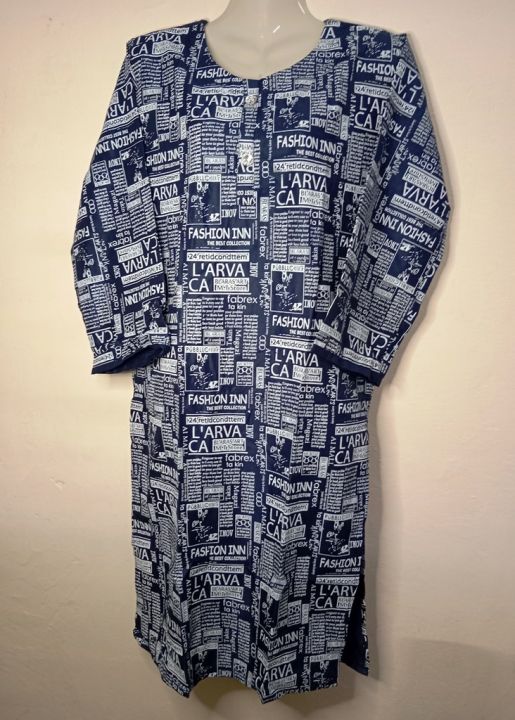 Women's%20Soft%20Linen%20Shirt/Kurtie%20-%20News%20Print%20Design,%20Ready%20to%20Wear%20-%20Image%206