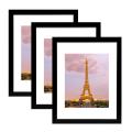 Photo Frame Set of 3pcs Picture Frames Colage A4 Size 8x12 inches Frames For Room With Front Glass Best Quality Frames For Wall and Table Picture Frames Set. 
