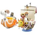 Poppies Muoe One Piece Ship Figure Luffy Model Toy Peripheral Super Cute Mini Boat Zoro Assembled Model One Piece Ship Kid Birthday Gift. 