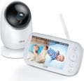 Dreo Video Baby Monitor, 5 inch LCD Screen, 720P HD Video & Audio, 5000mAh Rechargeable Battery, 2-Way Talkback, Night Vision, Remote Pan, Tilt & Zoom, Temperature Monitoring, VOX Mode, Split Screen. 
