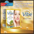 VIBE WHITENINGS BEAUTY CREAM WITH FREE BEAUTY SERUM MULTI VITAMINS FOR FACE FRESHNESS, FRECKLES, ANTI WRINKLES DARK CIRCLES ALL SKIN TYPES, 30 G MILKY WITH KIWI MILK EXTRACTS 3.5 ML. 