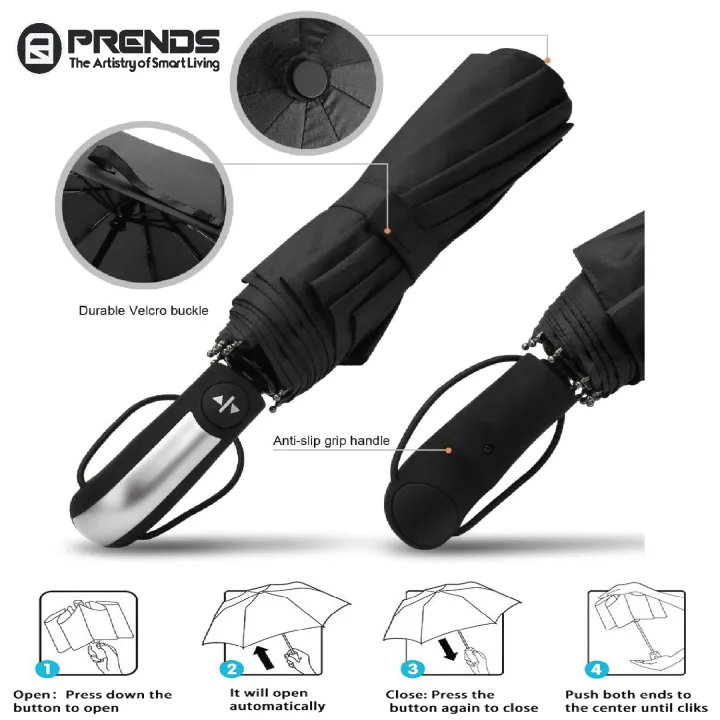 PRENDS%20Auto%20Open%20and%20Close%20Folding%20Umbrella%2010%20Ribs%20Windproof%20Umbrellas%20for%20Rain%20and%20Sunlight%20Compact%20Size%20Portable%20Three%20Steps%20Folding%20Umbrella%20-%20Image%202