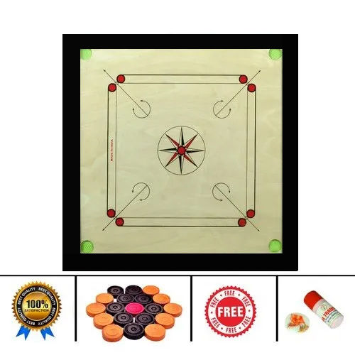 Wooden Carrom Board with  Free Coins Stricker 24,30,36,42 inches