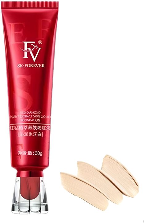 FV Foundation Red Diamond Liquid Oil Concealer Long Lasting Easy Absorbable Ivory Foundation