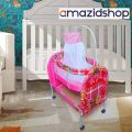 Amazidshop baby Cot In Metal Frame Swing & Cradle With Stand Support & Mosquito Net for 0-1.5 years baby M66. 