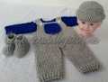 Customizable baby boy woolen dress suit/  crochet dress for boys. 