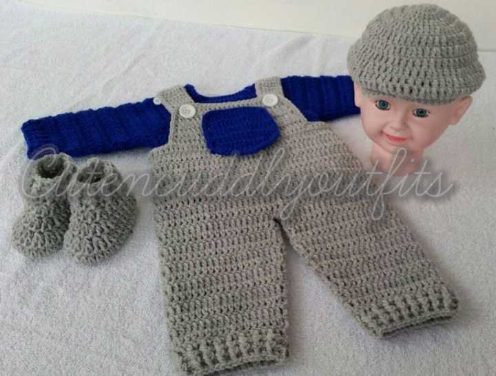 Customizable baby boy woolen dress suit/  crochet dress for boys