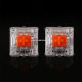 Healios Tactile Switches MX Style 5Pins Mute Orange Switch For Mechanical Keyboard Shafts 63.5G Force 2PCS. 