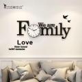 DIY 3D Clock Family Design Home decoration Number and Alphabetic wall clock. 