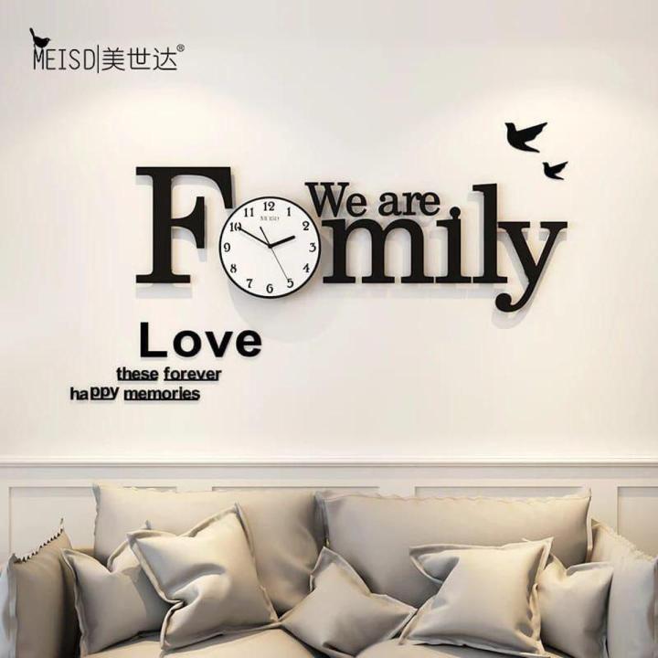 DIY 3D Clock Family Design Home decoration Number and Alphabetic wall clock