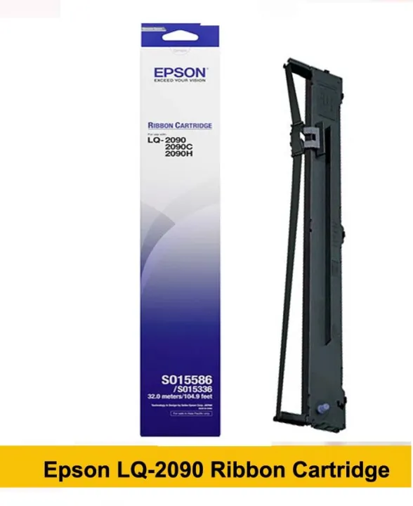 🖨️ Epson Original Black Fabric Ribbon Cartridge – 32 m (104.9 ft) – for ...