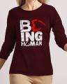 Being Human New Fashion Maroon High Graphic Excellent Quality T-shirt. 