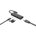 A4tech DST-40C USB Hub Docking Station - 4 Ports - HDMI 4K @ 30 Hz - USB C Power Delivery - 480 Mbps USB 2.0 - 5120 Mbps USB 3.0. 