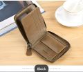 PU Leather Wallets for Men with coin pocket and zipper,Slim Purses Business Money Credit ID Cards Holders Vintage Protection Capacity Bags. 