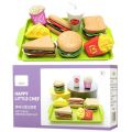 Happy Little Chef Kitchen Toys Play House Mini Burger And Fries Set Food Toys. 