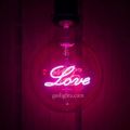 Pink Love Bulb 3 Watt G125 Globe Shape For Home Decor. 