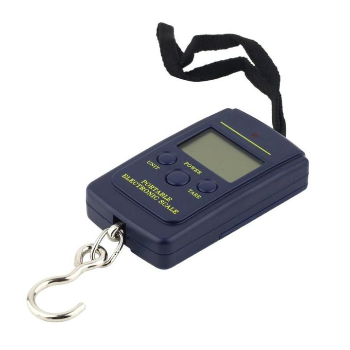 0-10kg 10-50kg Spring Scale Portable Electronic Hanging Weight Scale--Deep Blue blacklit