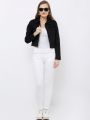 HOME SHOPPING 5   Kraus Jeans Women Black Solid Denim Jacket. 