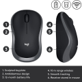Logitech M185 Compact Wireless Gaming Mouse Comfortable High Definition Tracking USB Bluetooth Dongle for Laptop PC Computer Games Office Home & Work. 