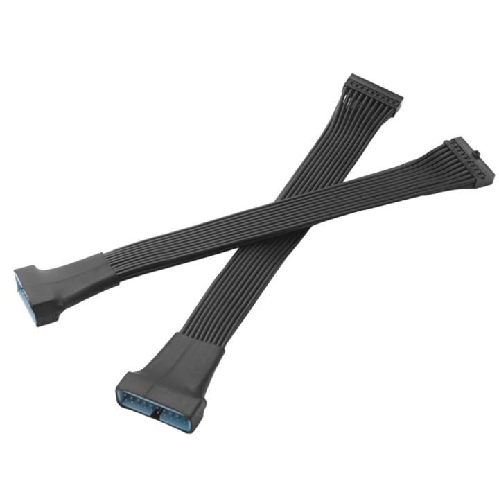 Small Mini USB 3.0 19/20 Pin Internal Extension Header Adapter Cable for Motherboard 4.7 Inches (4 Pack)