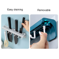 Wall-Mounted Storage Knife Rack - Punch Free Kitchen Accessories, Utensils Organizer with Multiple Knife Slots and Hooks - Space-Saving and Versatile Tool Storage Rack. 