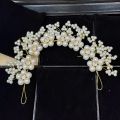 1Pc Pearl Headband Bridal Hair Accessories Elegant Crystal Headdress Women Artificial Pearl Wedding Party Photoshoot Graduation. 
