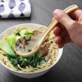Ceramics Long Handle Soup Spoons for Pho Ramen Noodles Wonton Rice. 