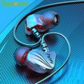 Wired Earphones In-Ear Bass HiFi Dual Units Headphones Game Running Headset Sports Earbud with Microphone. 